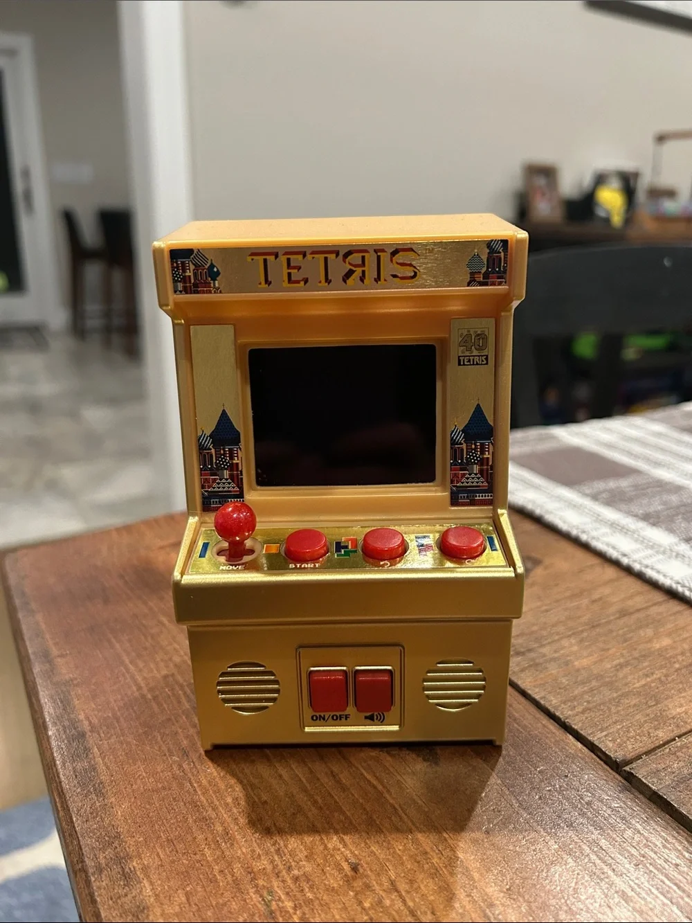 Tetris retro Mini Arcade Game Console - Gold